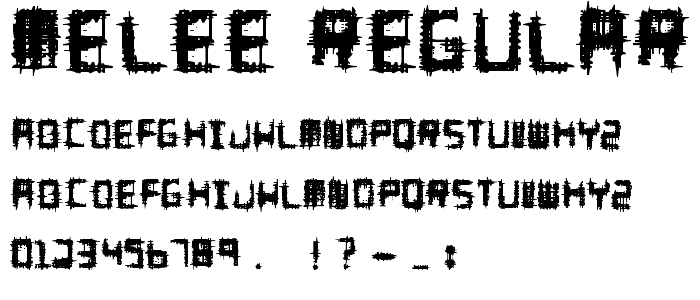 Melee Regular font
